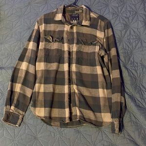 Denim & Flower - Large - Brown - Long sleeve button down